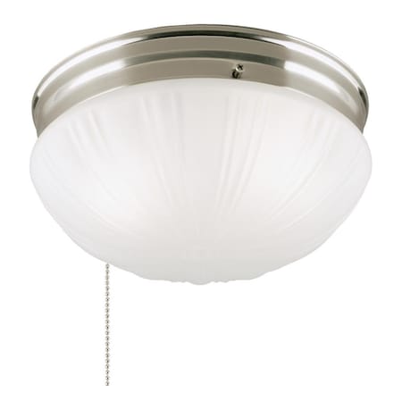 Westinghouse Two-Light Indoor Flush-Mount Ceiling Fixture Brshd Nkl Frstd Gls 6721000